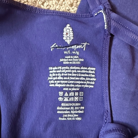 EUC Good Karma Onesie FP Movement by Free People Indigo Blue Bodysuit Size M/L - Picture 4 of 4